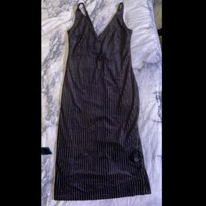 Black velvet dress